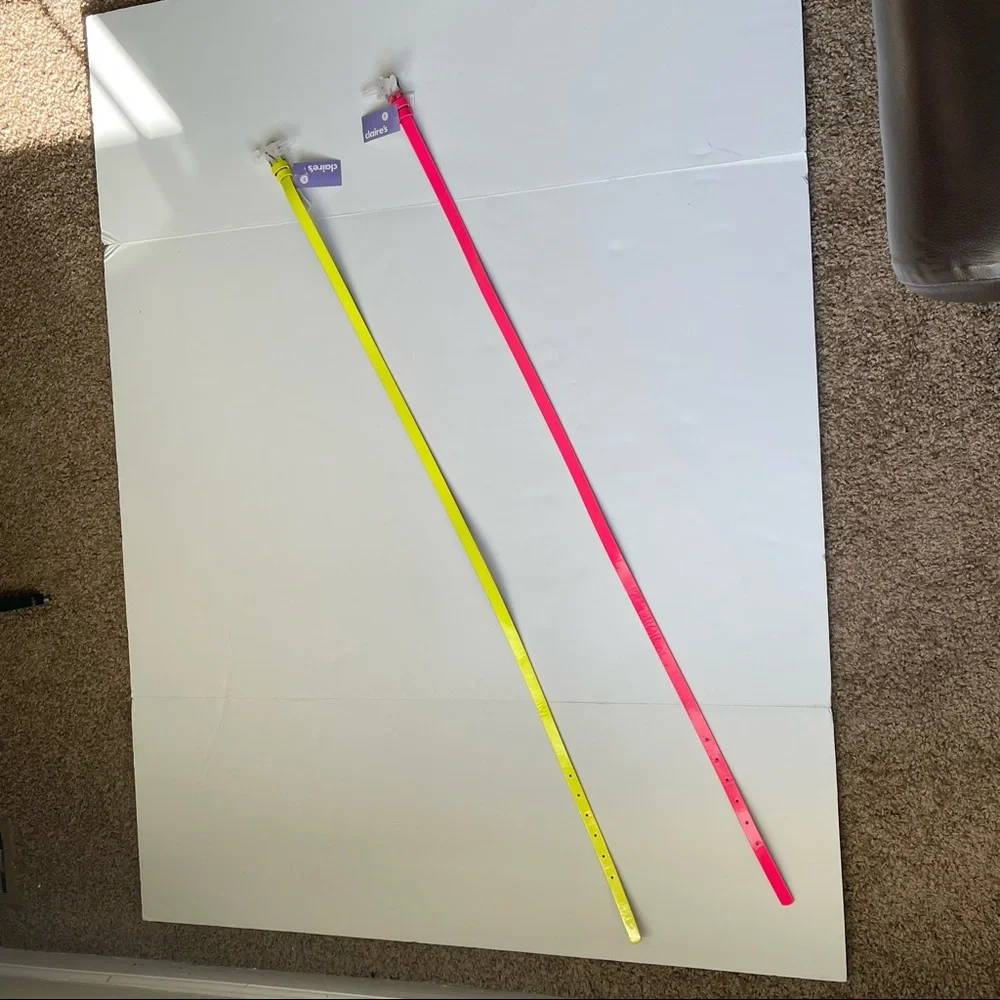Claire’s Belt Neon Yellow Green and Pink